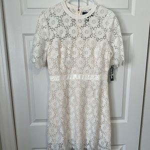 ModCloth White Floral Flower Eyelet Lace Party Wedding Cocktail Dress NWT